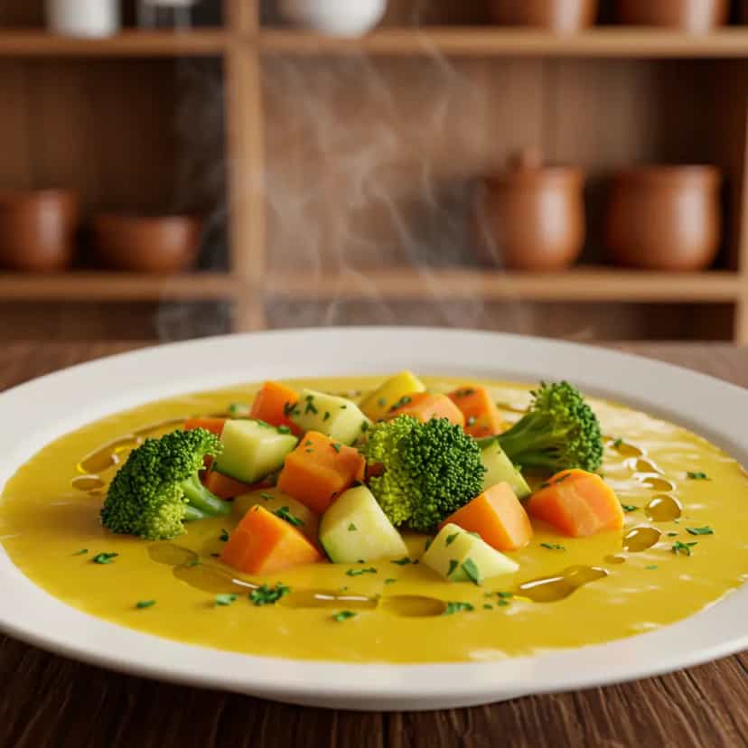 Foto deliciosa de Sopa de legumes emagrecedora pronta para servir - Receitas Fit