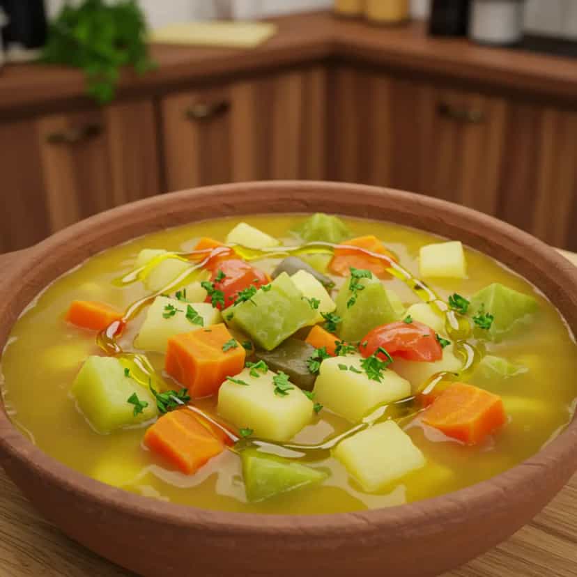 Foto deliciosa de Sopa de legumes para emagrecer pronta para servir - Receitas Fit