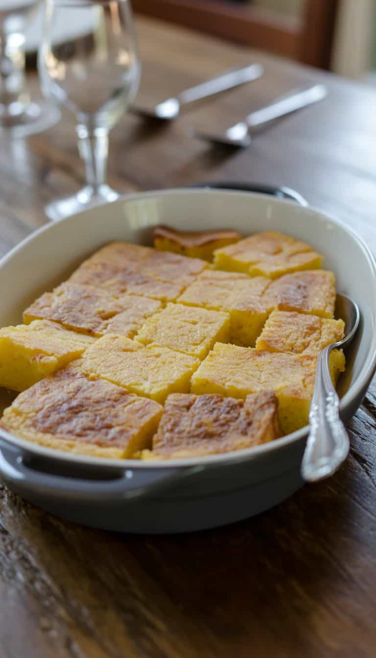 Foto deliciosa de Sopa Paraguaia pronta para servir - Pratos Brasileiros Icônicos