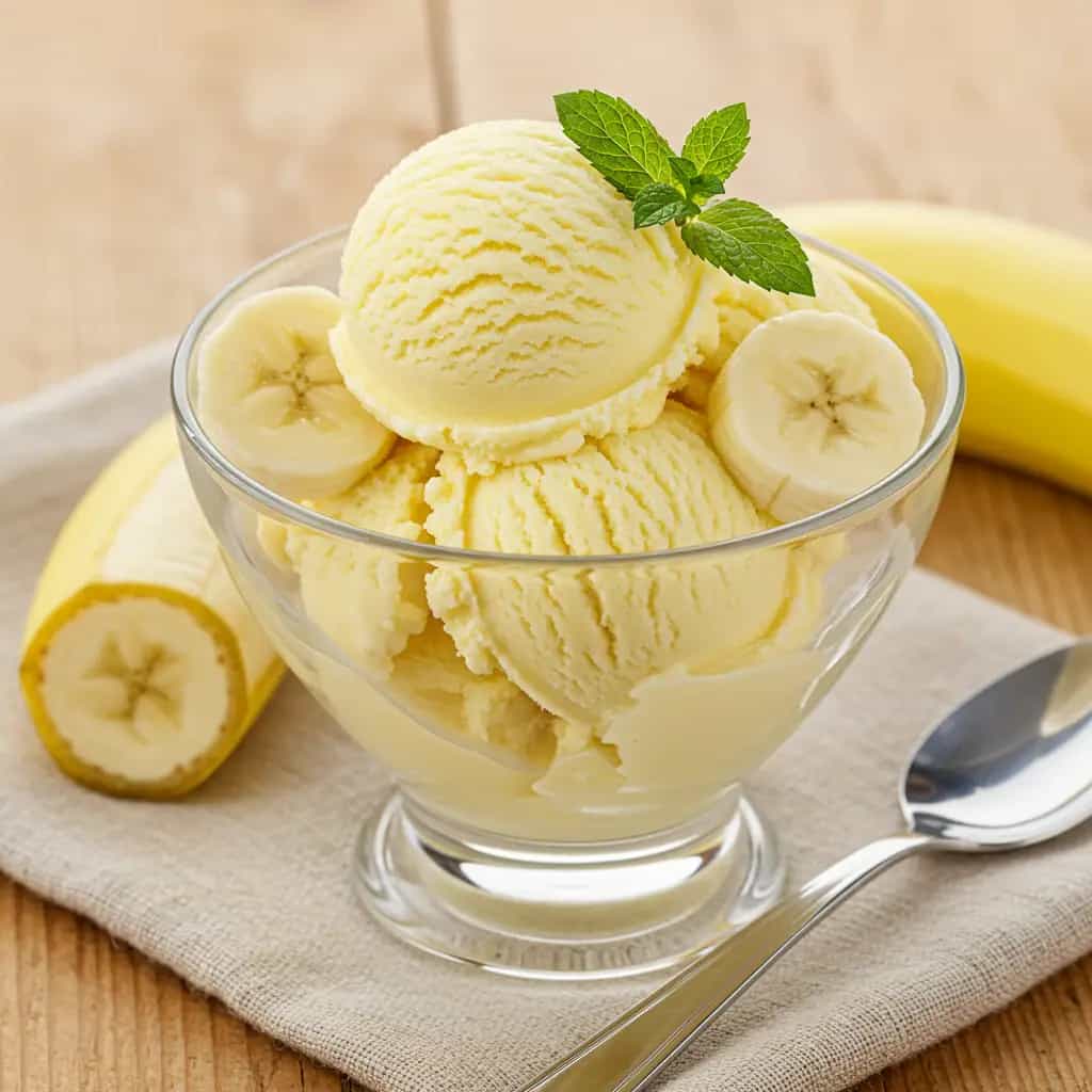 Sorvete Cremoso de Banana Vegana