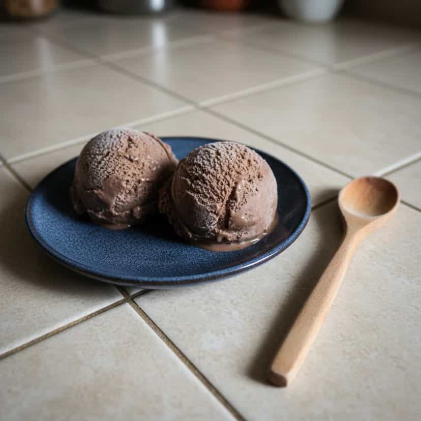 Foto deliciosa de Sorvete Cremoso de Chocolate Alpino pronta para servir - Doces Gelados & Sorvetes