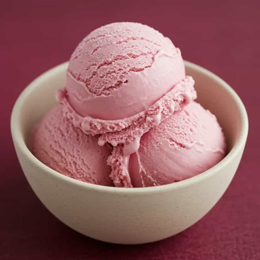 Foto deliciosa de Sorvete Cremoso de Gelatina pronta para servir - Doces Gelados & Sorvetes