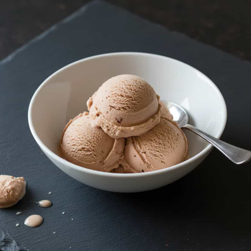 Foto deliciosa de Sorvete Cremoso de Goiabada pronta para servir - Doces Gelados & Sorvetes