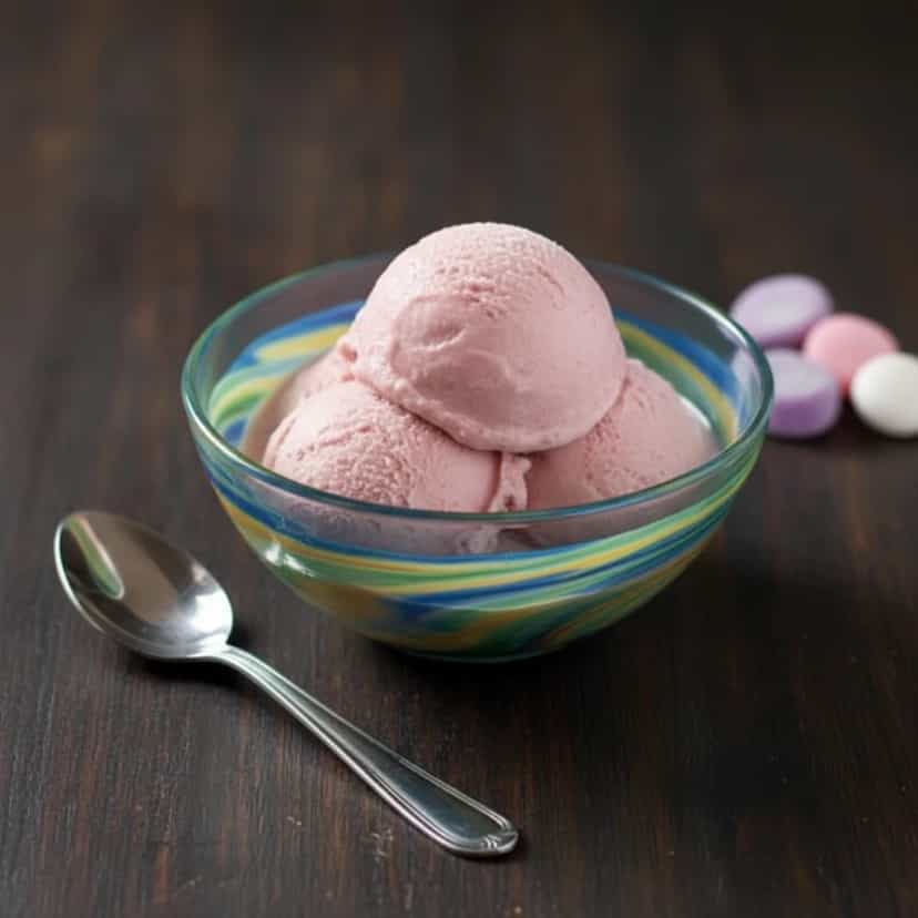 Foto deliciosa de Sorvete Cremoso de Uva pronta para servir - Doces Gelados & Sorvetes