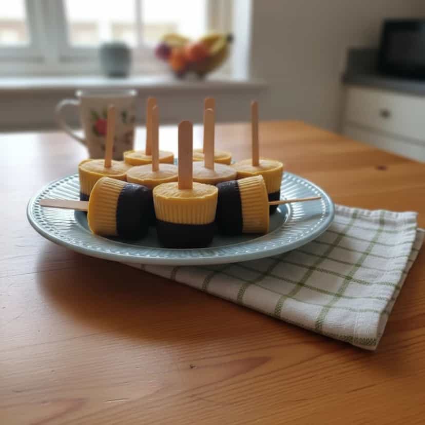 Foto deliciosa de Sorvete de Cenoura com Chocolate pronta para servir - Doces Gelados & Sorvetes