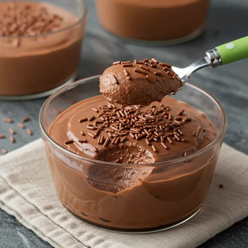Foto deliciosa de Sorvete de Chocolate Cremoso pronta para servir - Doces Gelados & Sorvetes