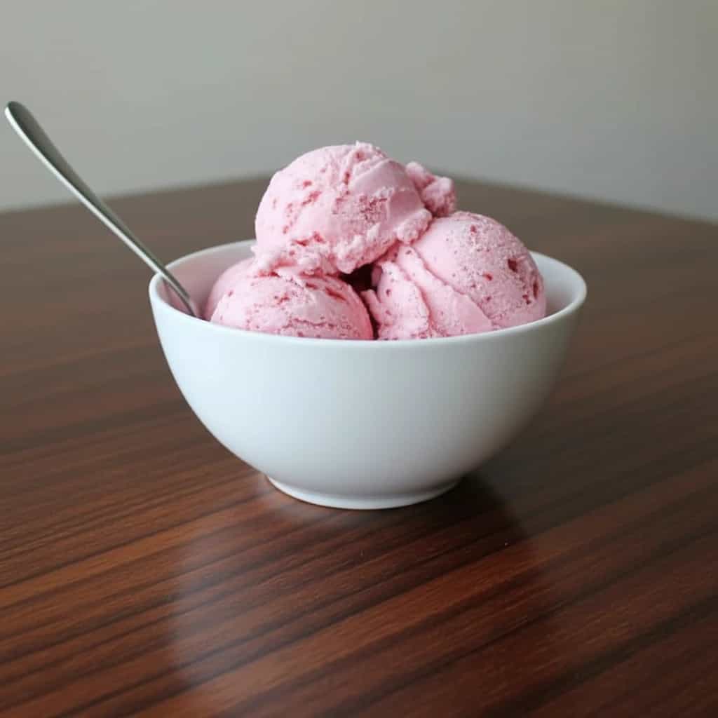 Sorvete de Morango Low Carb Cremoso