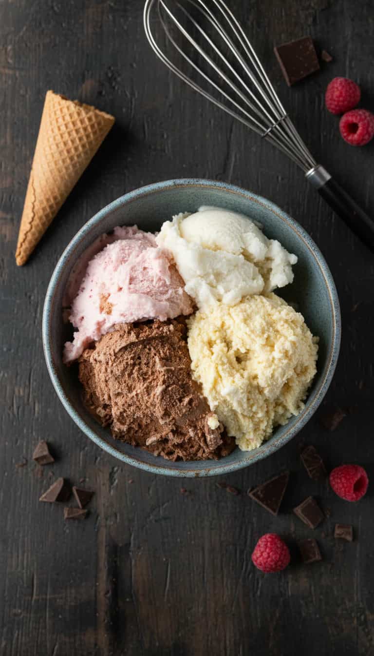 Foto deliciosa de Sorvete de Panela Cremoso pronta para servir - Doces Gelados & Sorvetes