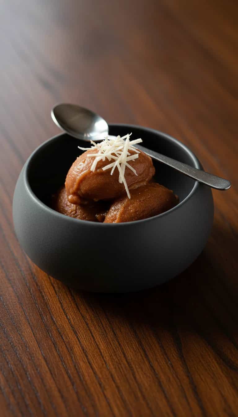Foto deliciosa de Sorvete de Tamarindo pronta para servir - Doces Gelados & Sorvetes