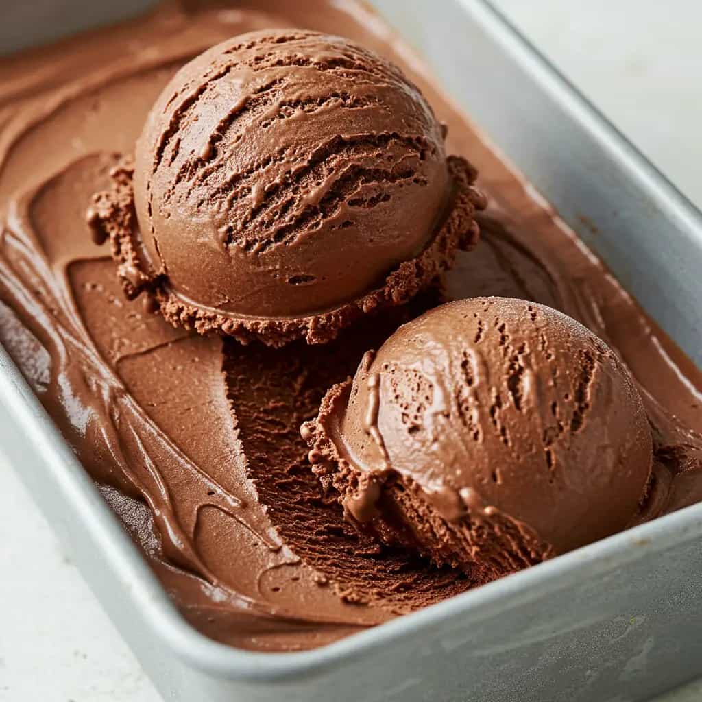 Sorvete Light de Chocolate Cremoso