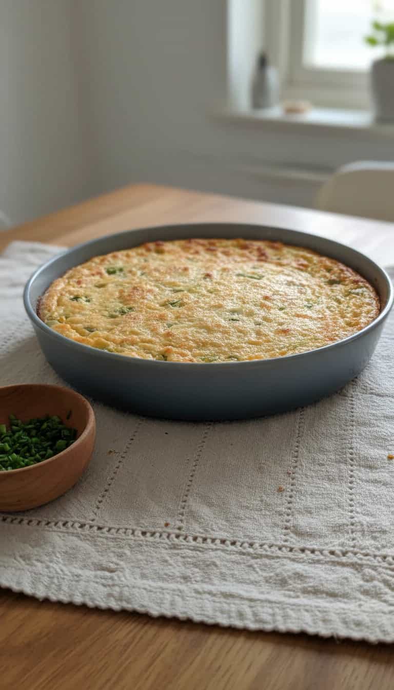 Foto deliciosa de Soufflé Cremoso de Abobrinha pronta para servir - Almoço & Jantar