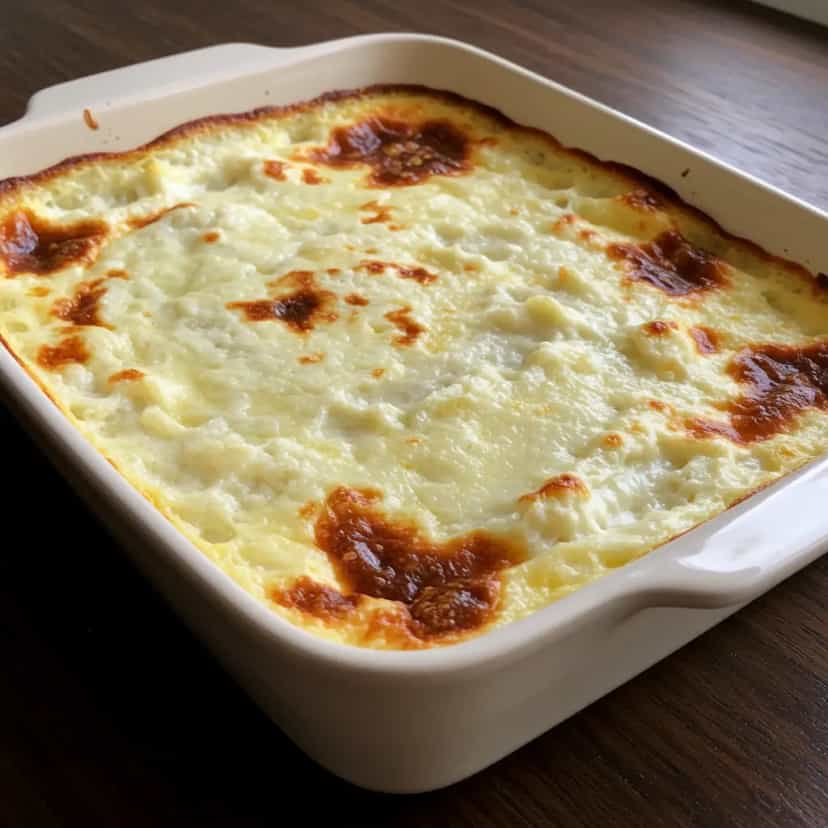 Foto deliciosa de Soufflé cremoso de couve-flor pronta para servir - Almoço & Jantar