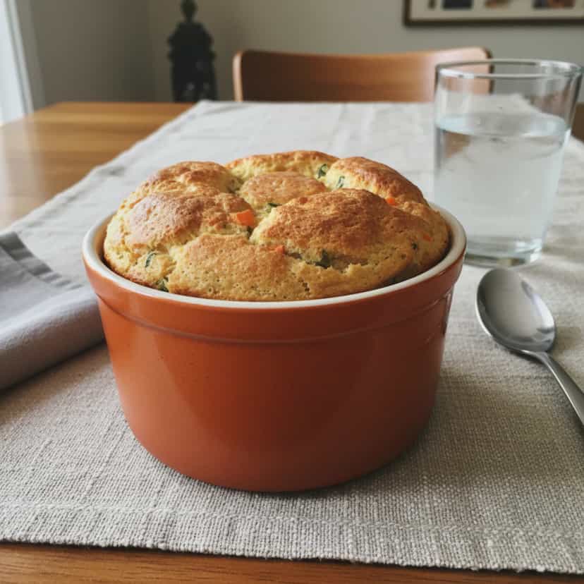 Foto deliciosa de Soufflé de Legumes pronta para servir - Almoço & Jantar