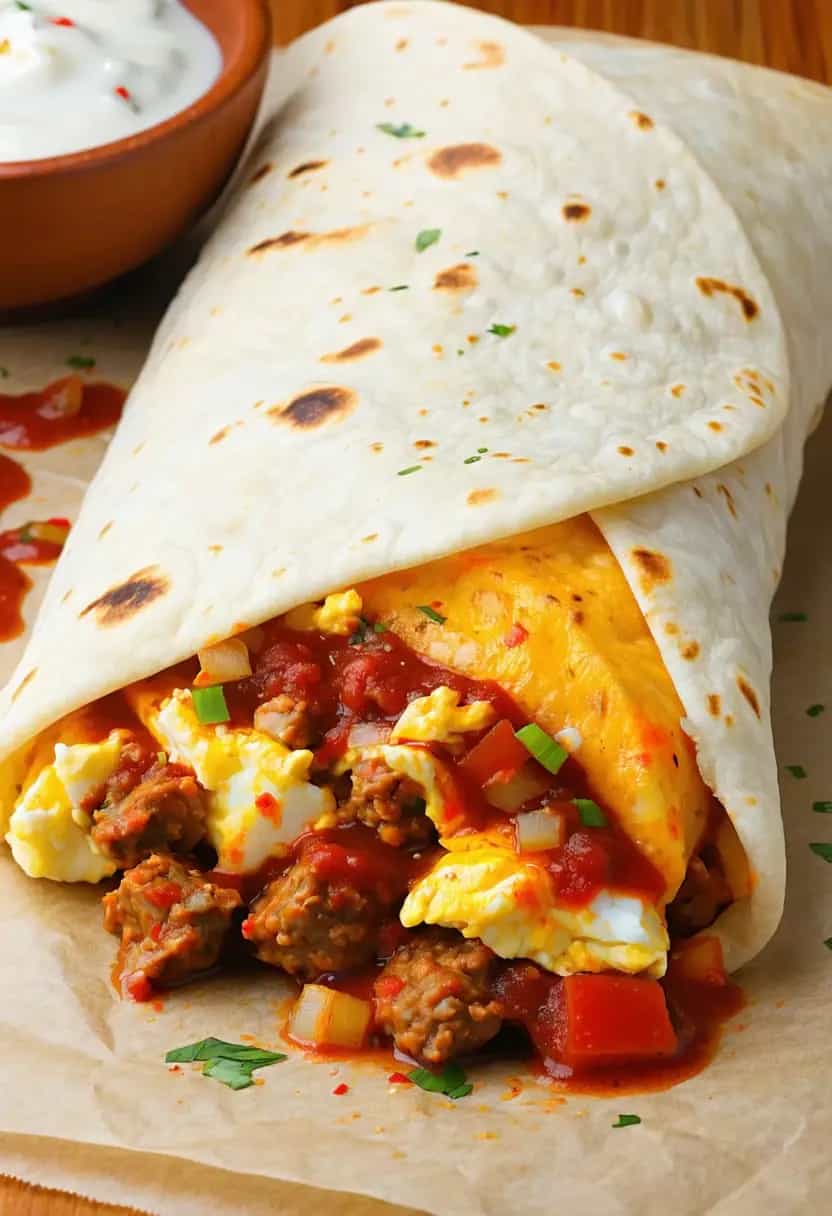 Burrito de Café da Manhã Apimentado