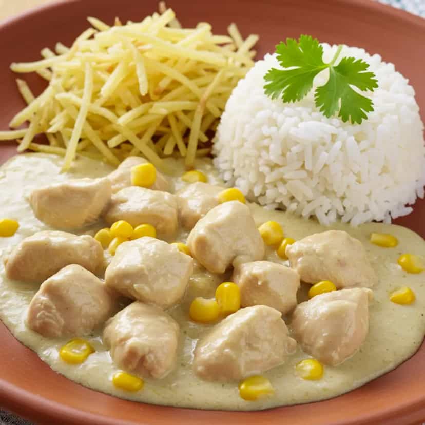 Foto deliciosa de Strogonoff Cremoso de Frango ao Coco pronta para servir - Carnes & Frango