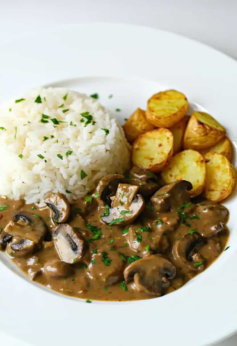 Foto deliciosa de Strogonoff de Carne para 30 Pessoas pronta para servir - Carnes & Frango