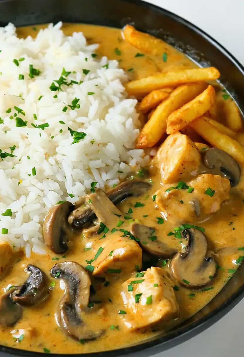 Strogonoff de Frango em Grande Quantidade