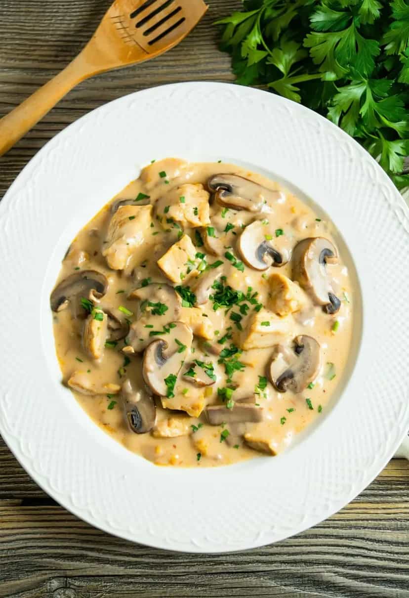 Foto deliciosa de Strogonoff de Frango para 40 Pessoas pronta para servir - Carnes & Frango