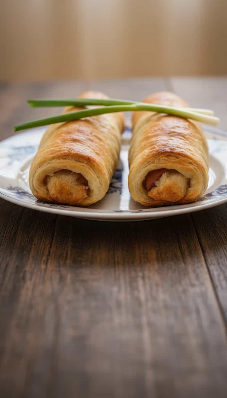 Foto deliciosa de Strudel de Bacalhau pronta para servir - Peixes & Frutos do Mar