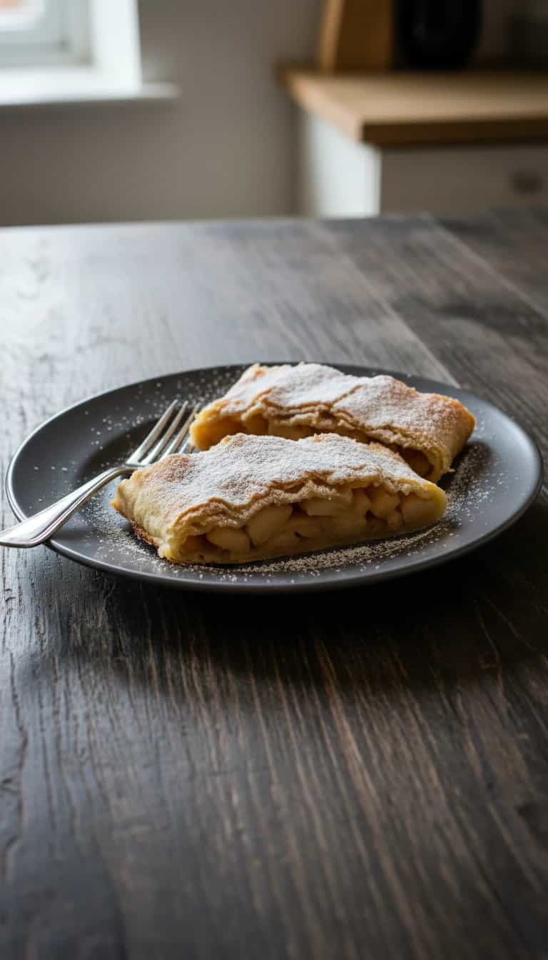 Foto deliciosa de Strudel de Maçã Fácil pronta para servir - Tortas & Tortinhas