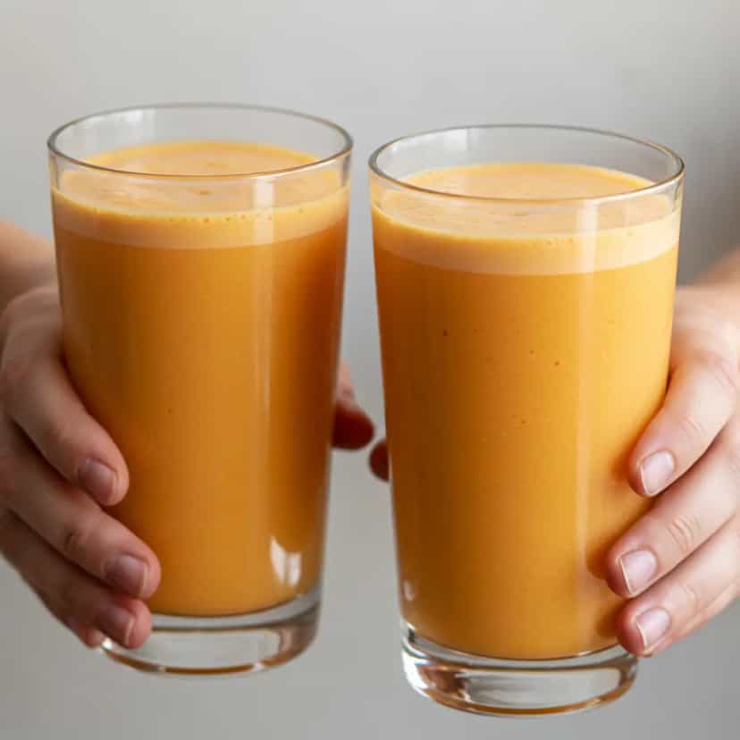 Foto deliciosa de Suco Cremoso de Laranja pronta para servir - Sucos & Smoothies