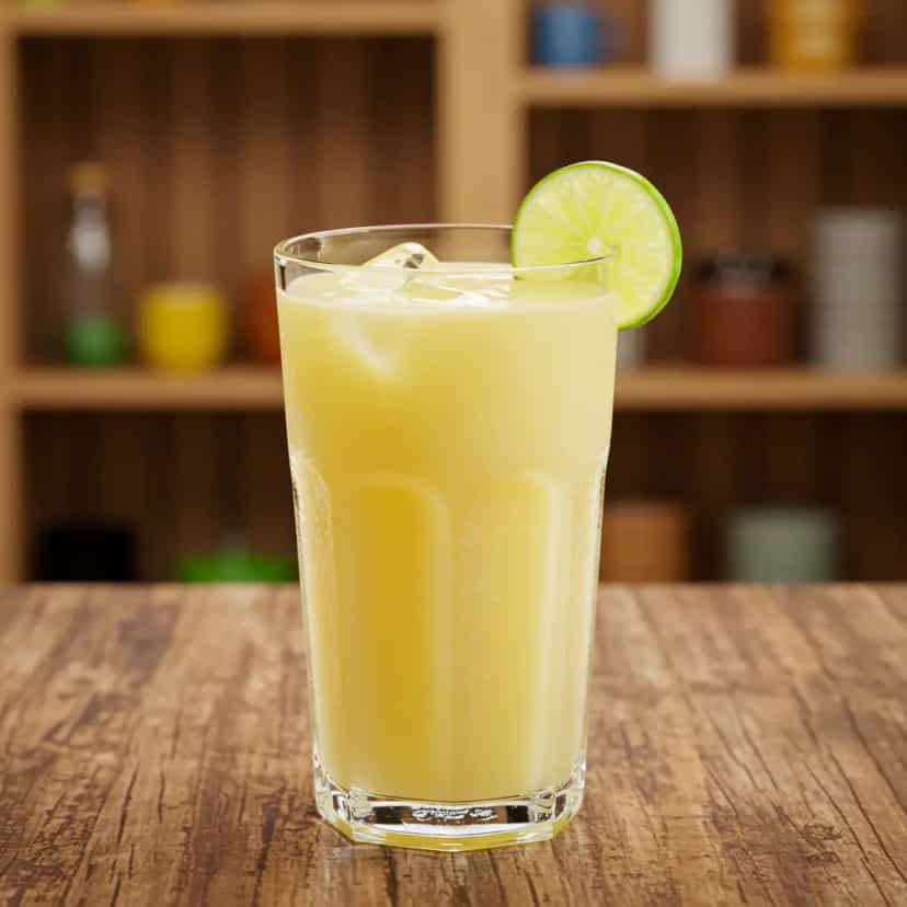 Foto deliciosa de Suco de Limão com Leite pronta para servir - Sucos & Smoothies
