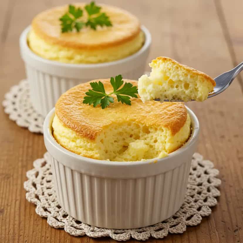 Foto deliciosa de Suflê Cremoso de Chuchu pronta para servir - Pratos Brasileiros Icônicos
