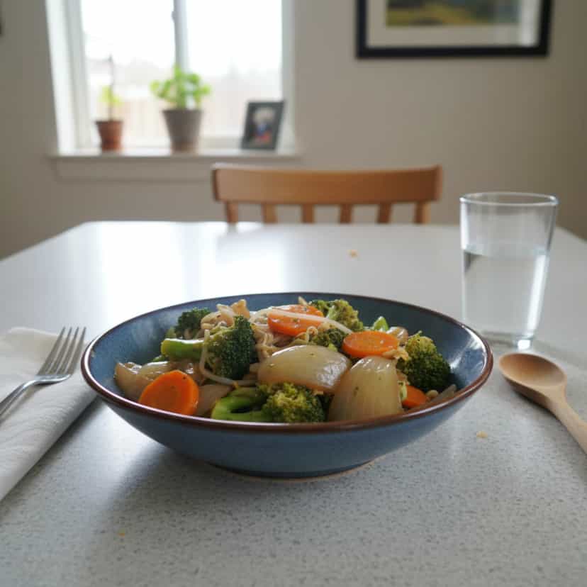 Foto deliciosa de Sukiyaki de Frango e Legumes pronta para servir - Bowls & Noodles