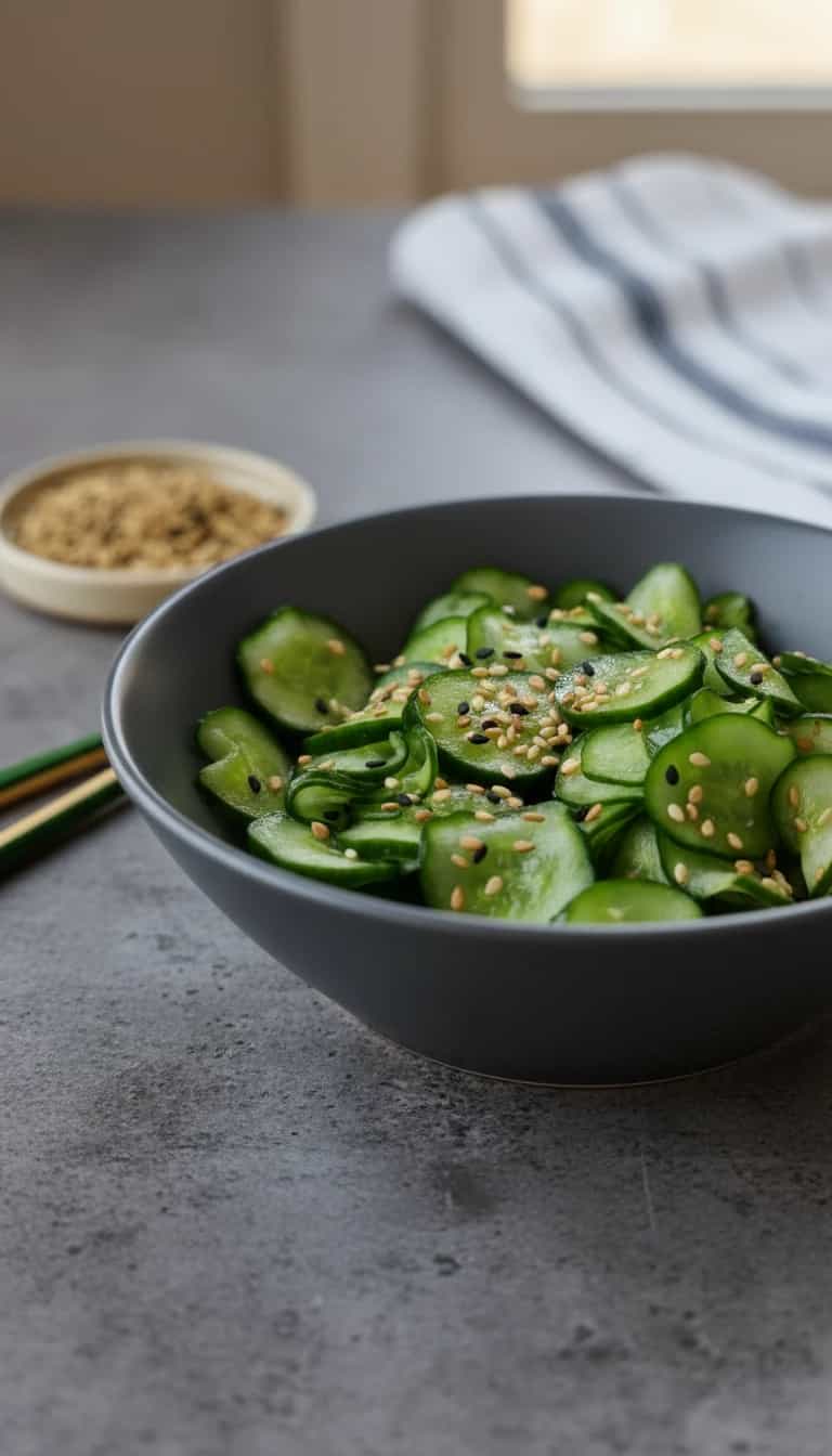 Foto deliciosa de Sunomono de Pepino Japonês pronta para servir - Outras Receitas