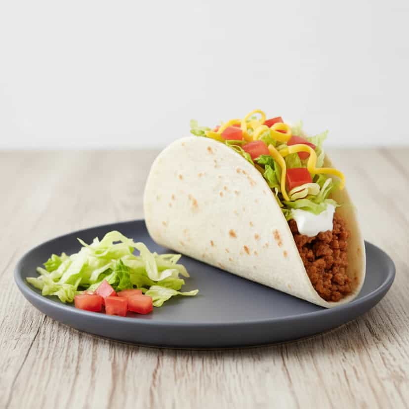 Foto deliciosa de Taco de Carne Moída pronta para servir - Carnes & Frango