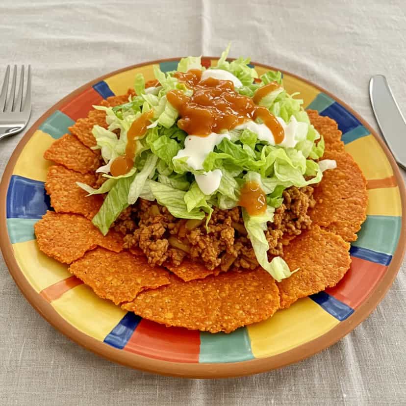 Foto deliciosa de Tacos de Doritos com Carne Moída pronta para servir - Salgadinhos
