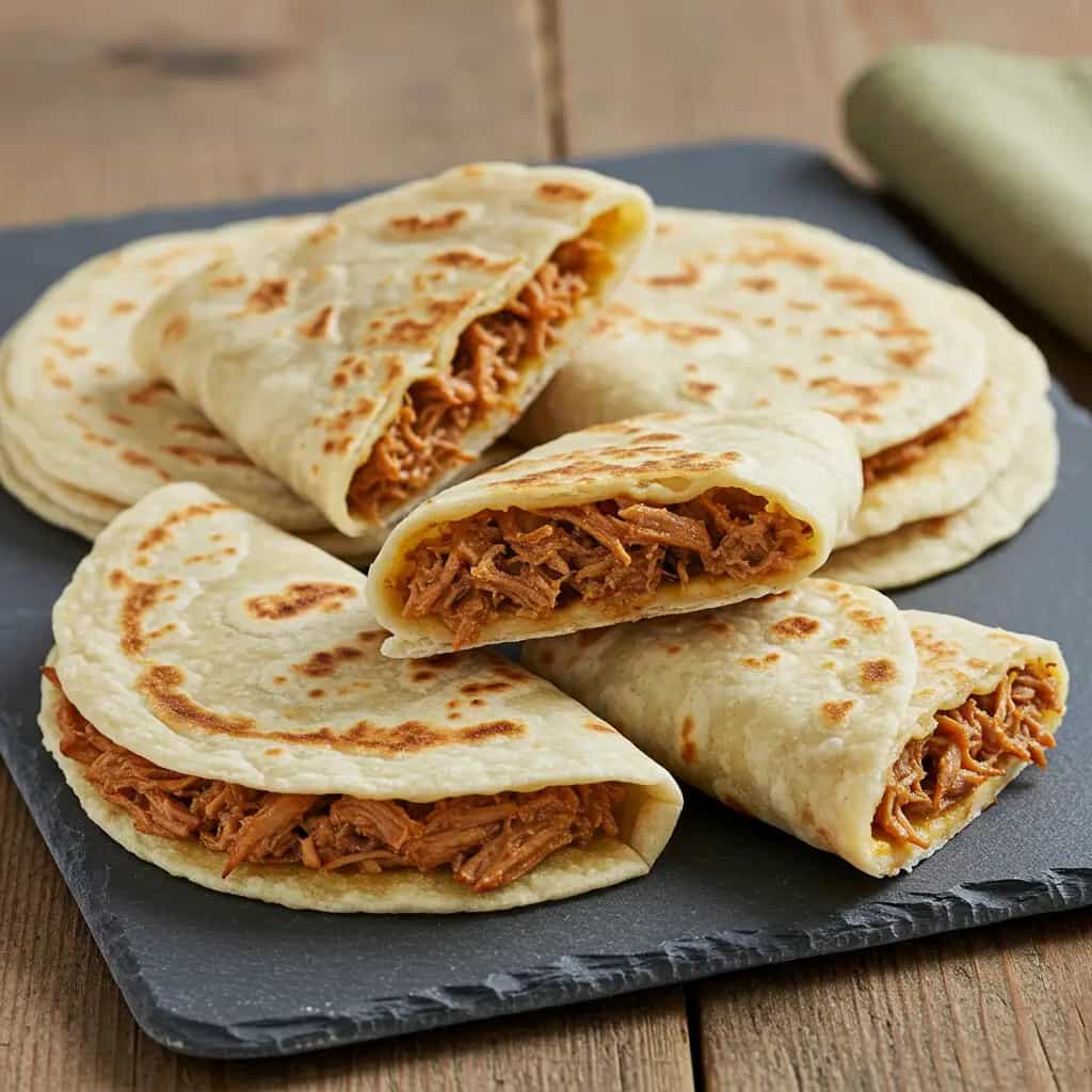 Tapioca Recheada com Frango Desfiado