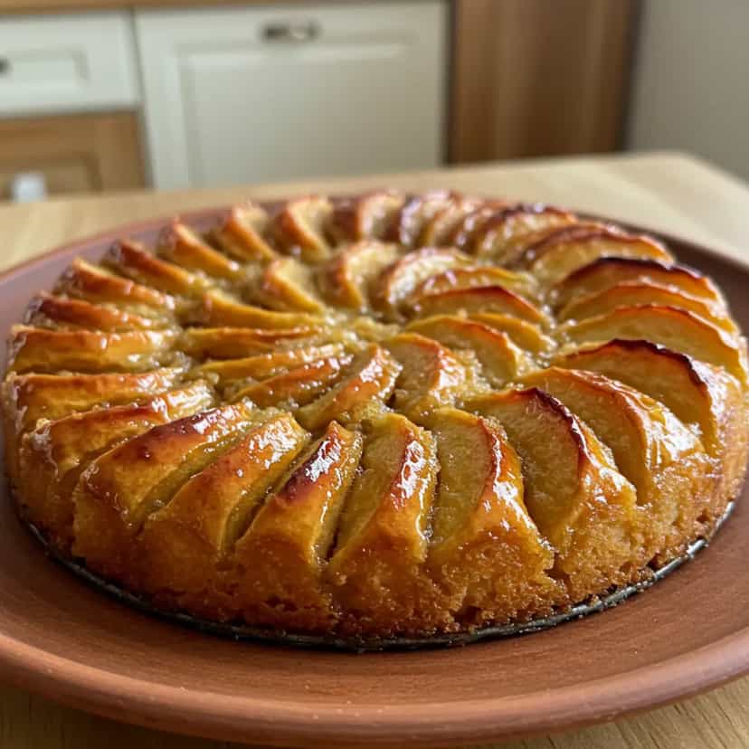 Foto deliciosa de Tarte Tatin de Maçã Verde pronta para servir - Tortas & Tortinhas