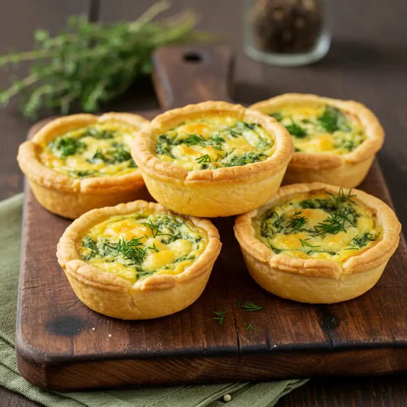 Foto deliciosa de Tartelete de Presunto e Vegetais pronta para servir - Pizzas & Salgados