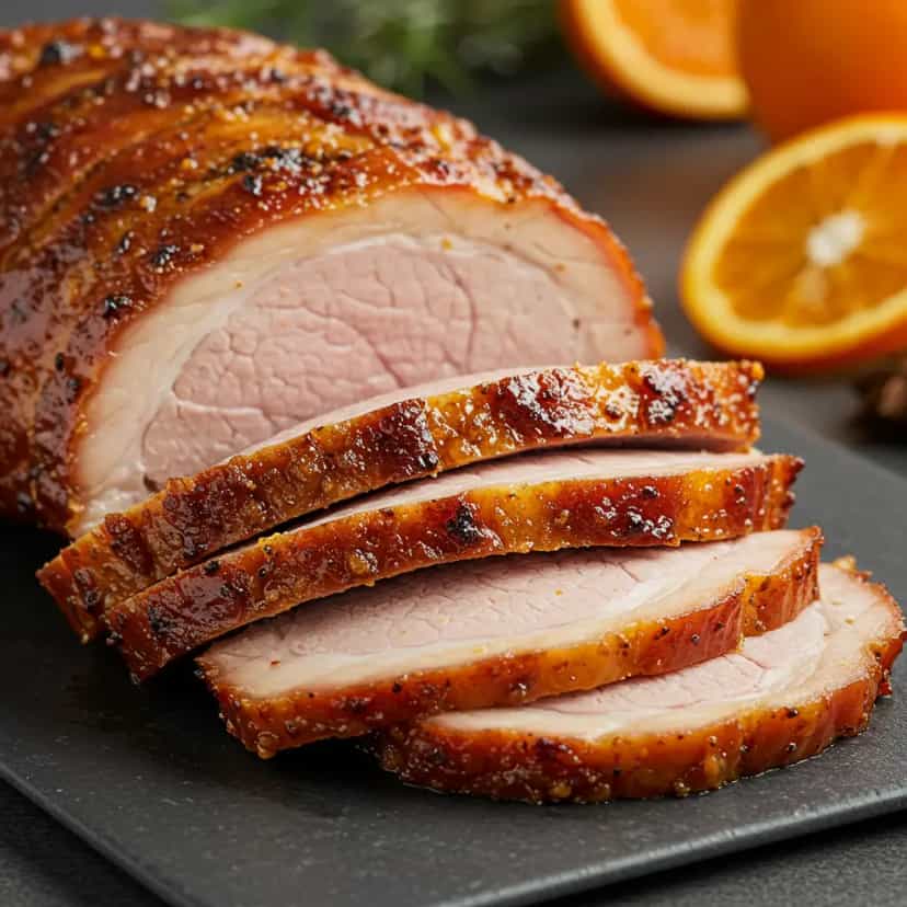 Foto deliciosa de Tender Assado ao Molho de Laranja pronta para servir - Carnes & Frango