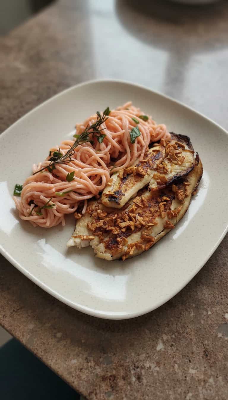 Foto deliciosa de Tilápia ao Alho e Óleo pronta para servir - Outras Receitas
