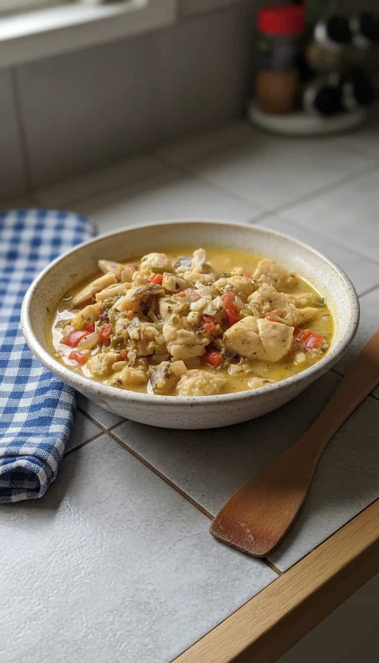 Foto deliciosa de Tilápia ao Leite de Coco com Legumes pronta para servir - Peixes & Frutos do Mar