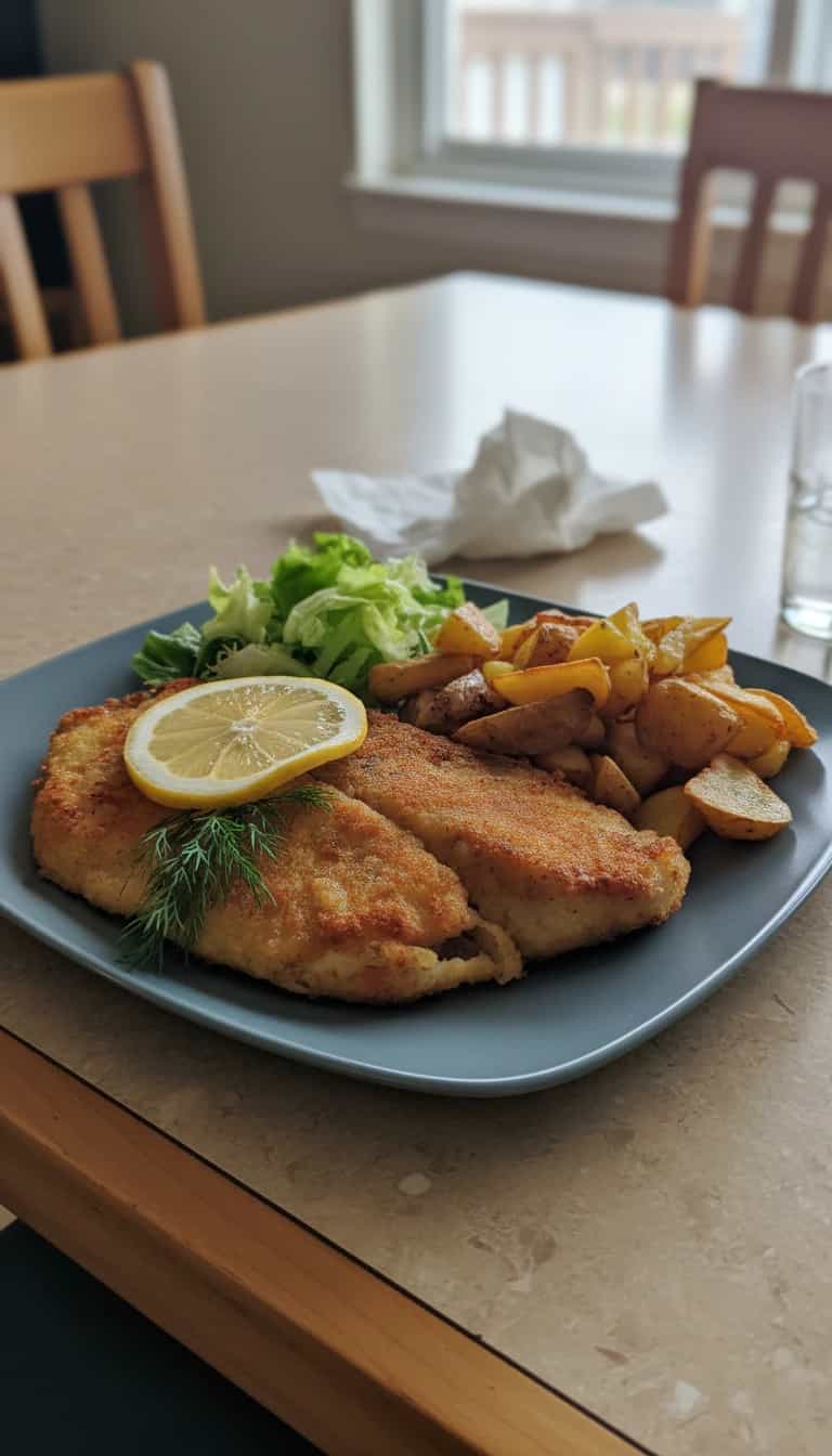 Foto deliciosa de Tilápia Frita ao Limão e Alho pronta para servir - Outras Receitas