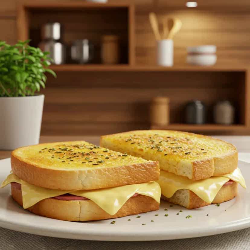 Foto deliciosa de Torrada rápida e simples de microondas pronta para servir - Snacks Assados