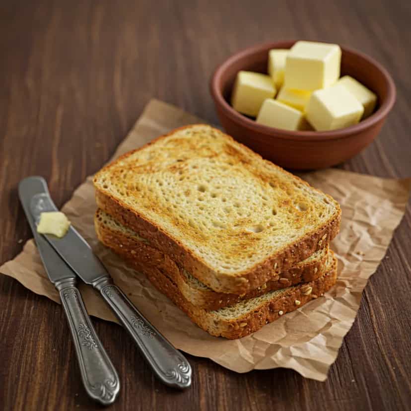 Foto deliciosa de Torradinhas de Manteiga e Orégano pronta para servir - Snacks Assados