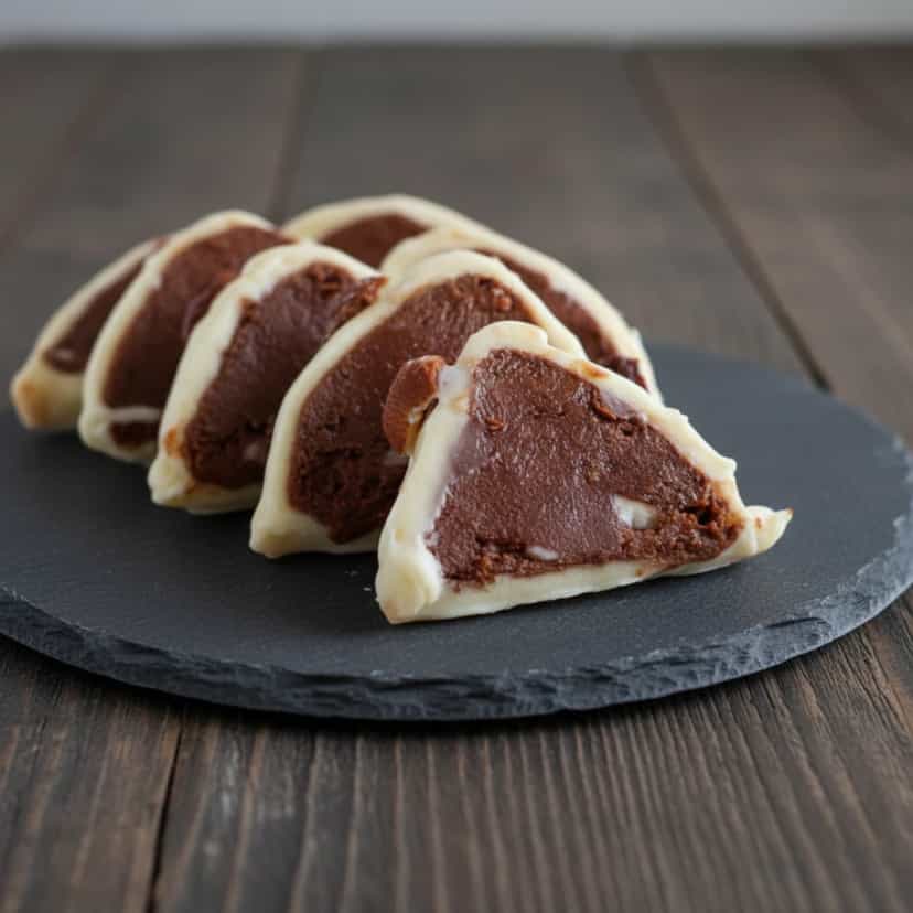 Foto deliciosa de Torrone Bicolor de Chocolate e Nozes pronta para servir - Outras Receitas