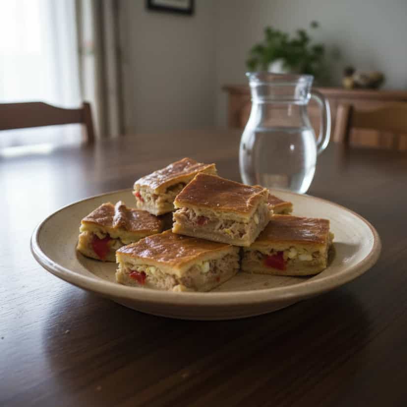 Foto deliciosa de Torta Bauru pronta para servir - Lanches de Padaria