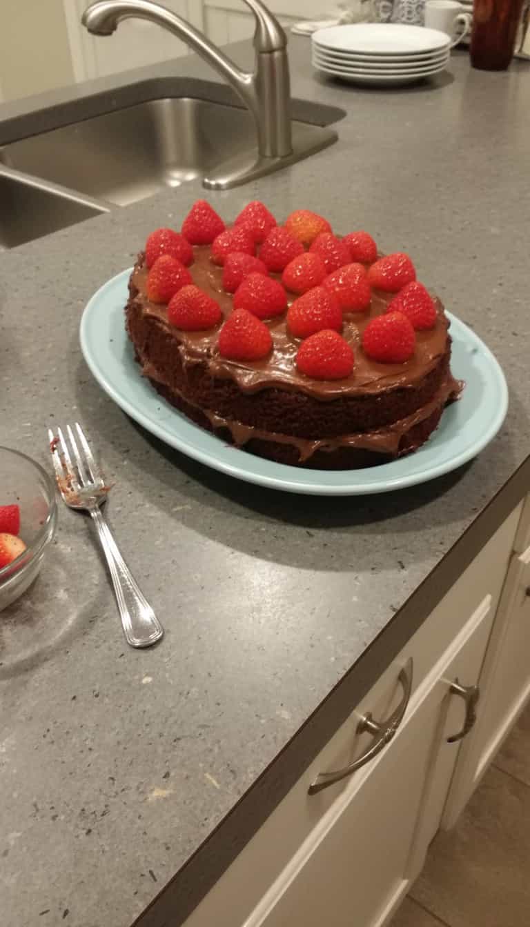 Foto deliciosa de Torta Bombom de Morango Irresistível pronta para servir - Tortas & Tortinhas