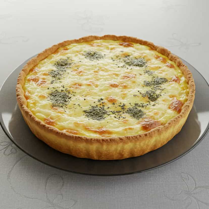 Foto deliciosa de Torta Caseira de Tomate e Ricota pronta para servir - Tortas Salgadas