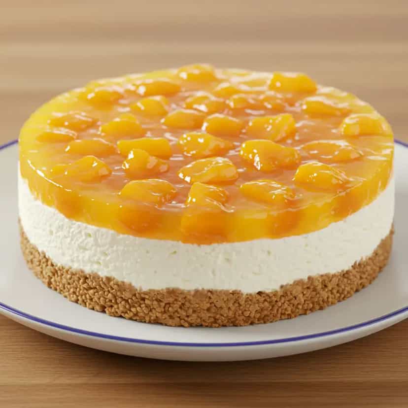 Foto deliciosa de Torta Cremosa de Abacaxi Gelada pronta para servir - Tortas & Tortinhas