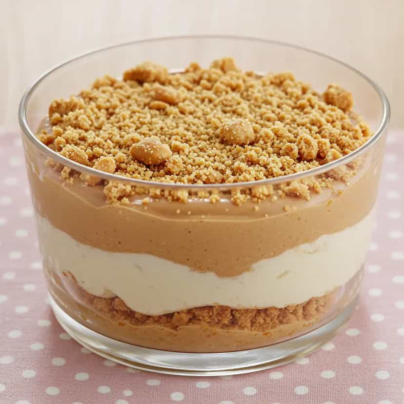 Foto deliciosa de Torta Cremosa de Amendoim pronta para servir - Tortas & Tortinhas