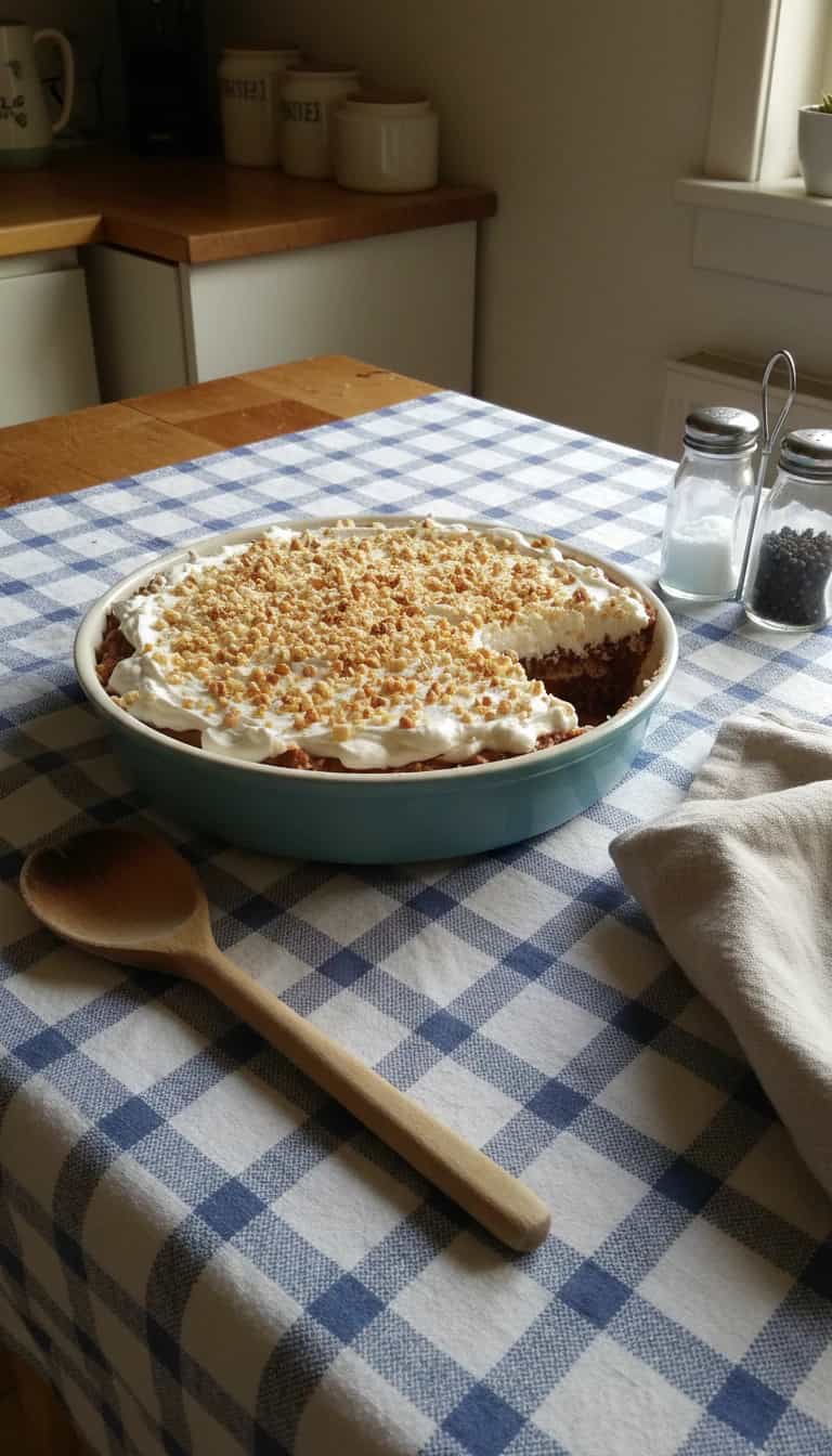 Foto deliciosa de Torta Cremosa de Amendoim pronta para servir - Tortas & Tortinhas