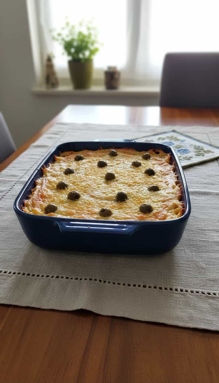 Foto deliciosa de Torta Cremosa de Bacalhau pronta para servir - Peixes & Frutos do Mar