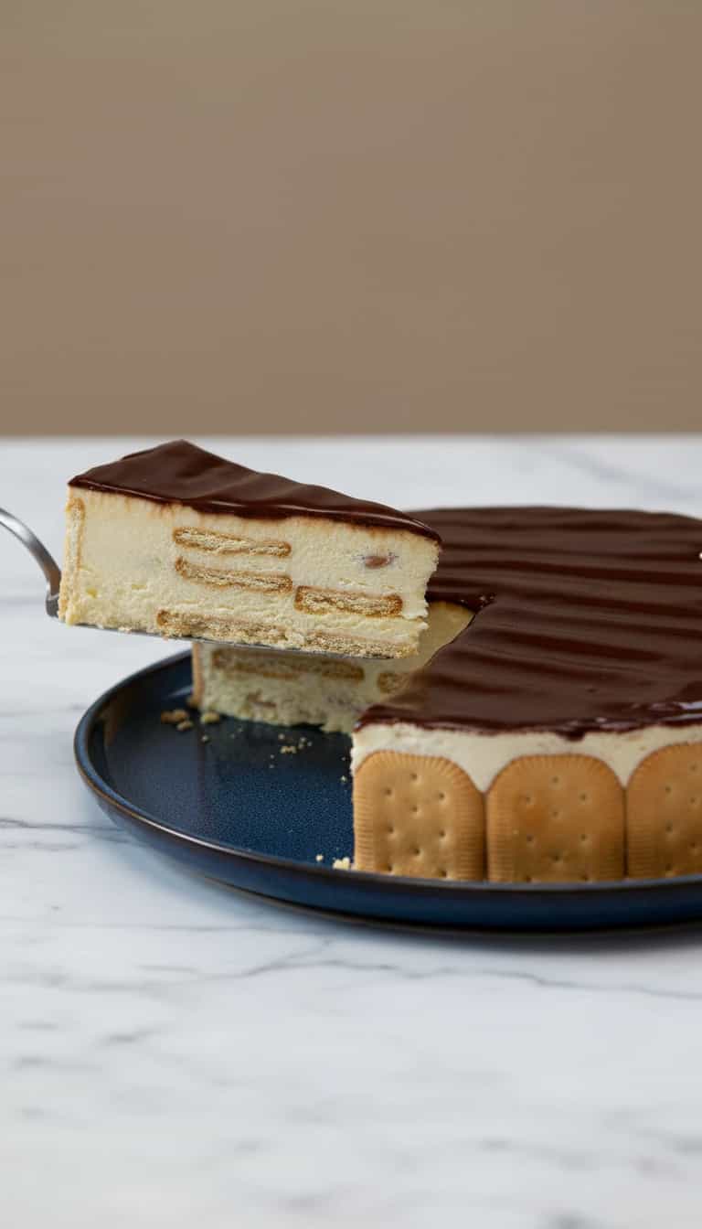 Foto deliciosa de Torta Cremosa de Biscoito Maisena pronta para servir - Tortas & Tortinhas