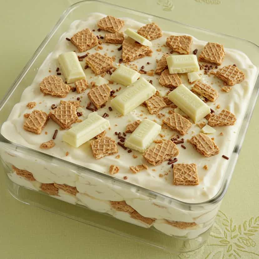 Foto deliciosa de Torta Cremosa de Bolacha Maria pronta para servir - Tortas & Tortinhas